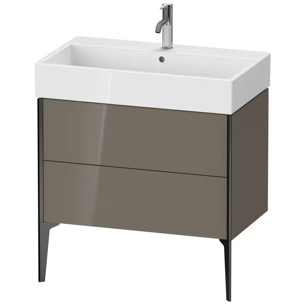 Xviu Floor Standing Vanity Unit Flannel Gray High Gloss, Duravit, Mfr#: XV45360B289